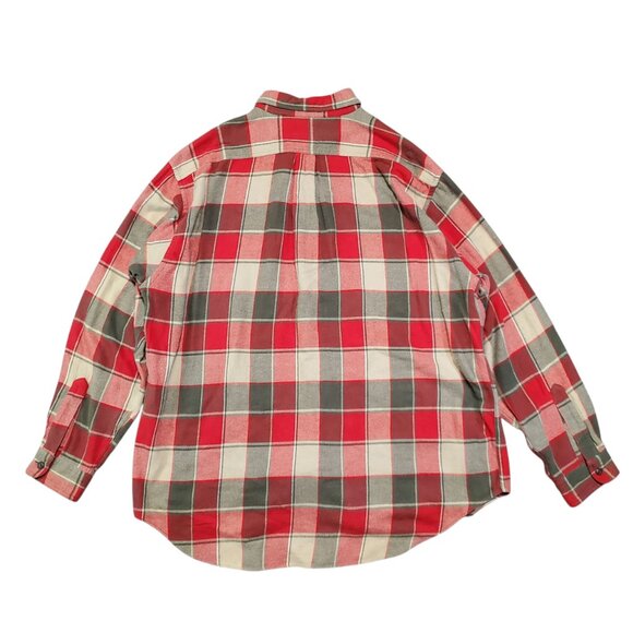 Abercrombie & Fitch Red and Green Plaid Casual Button Down Shirt - Picture 2 of 8